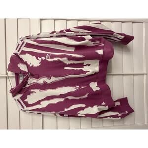 Adidas Originals x Thebe Magugu Drawcord Hoodie in Semi Pulse Lilac and White